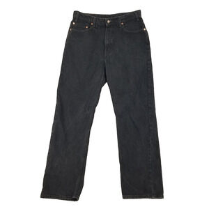 Levis 505 Jeans Mens 36x32 Black Regular Fit Straight Leg‎ Denim Pants Classic